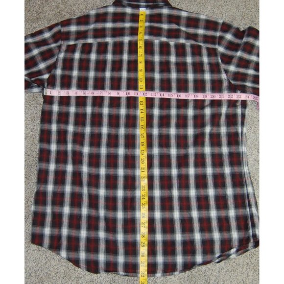 Harley-Davidson Motorcycles Short Sleeve Plaid Button Up Work Shirt Large #1HD - Picture 8 of 8